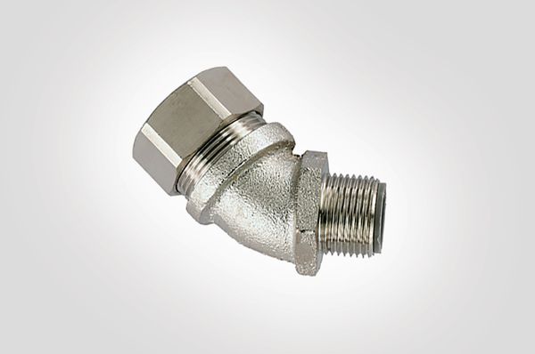 45°-Verschraubung für Metallschutzschläuche