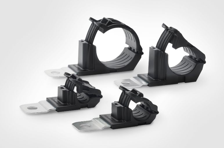 Mit der Ratchet P-Clamp reduzieren Sie die Anzahl von Schellen und Clips in Ihrem Bestand; sie ist in vier Größen lieferbar.